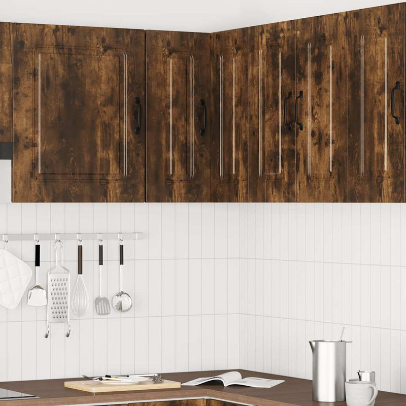 Kitchen Wall Corner Cabinet Kalmar Smoked Oak Engineered Wood