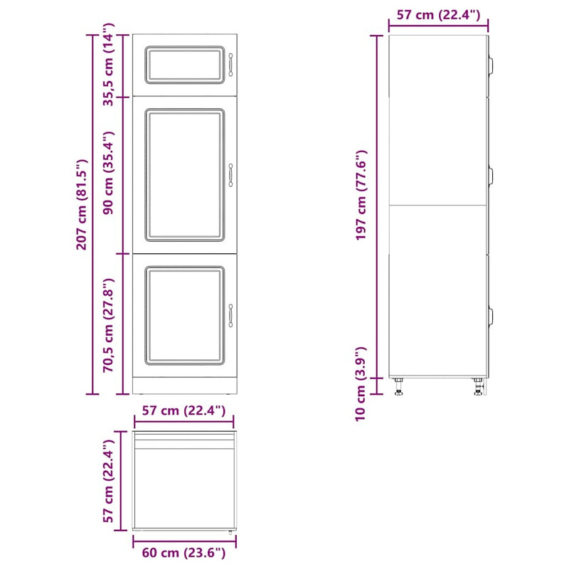 Kitchen Cupboard Kalmar White Engineered Wood