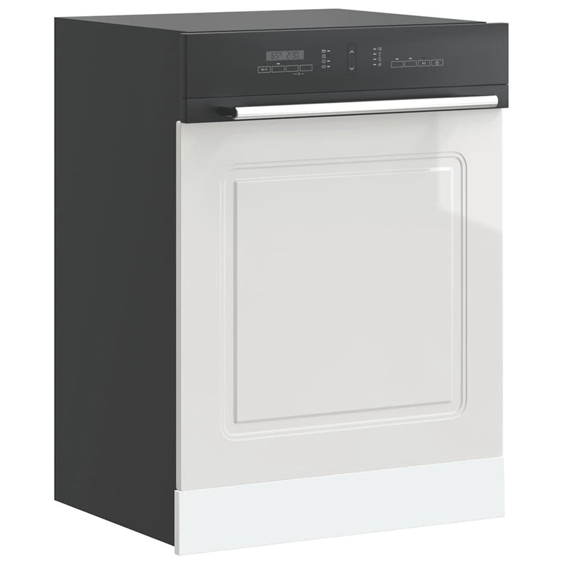 Dishwasher Panel?Kalmar?High Gloss White?60x1.5x67 cm Engineered Wood