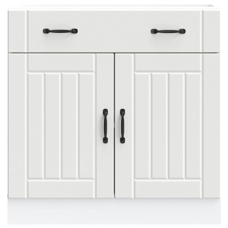 Kitchen Base Cabinet Lucca White Engineered Wood