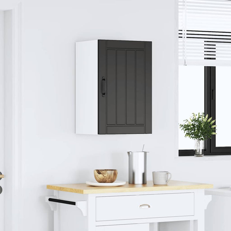 Kitchen Wall Cabinet Lucca Black Engineered Wood