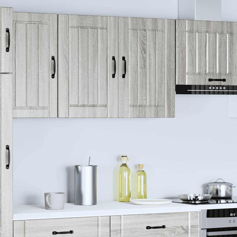 Kitchen Wall Cabinet Lucca Grey Sonoma Engineered Wood