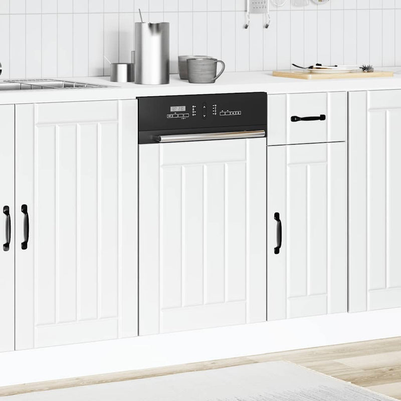 Dishwasher Panel Lucca White Engineered Wood