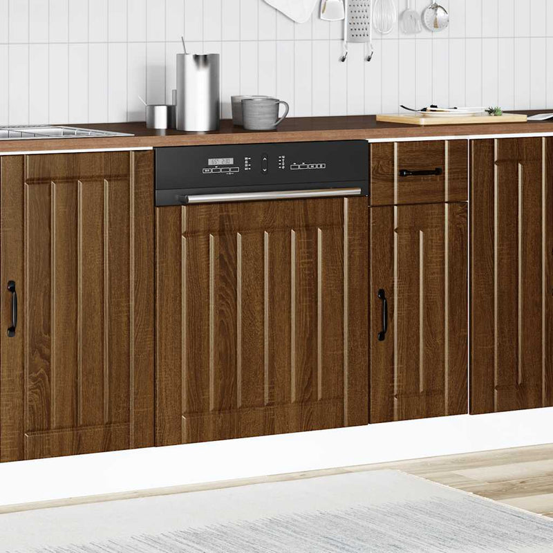 Dishwasher Panel Lucca Brown Oak Engineered Wood