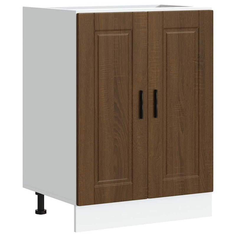 Kitchen Base Cabinet?Porto Brown Oak Engineered Wood