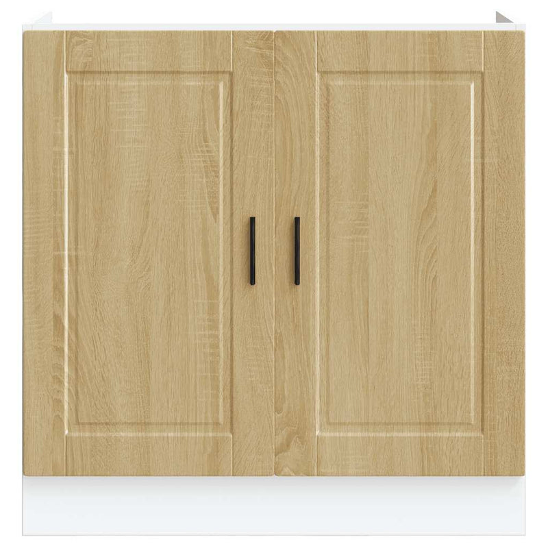 Sink Base Cabinet?"Porto" Sonoma Oak 80x46x81.5 cm?Engineered Wood