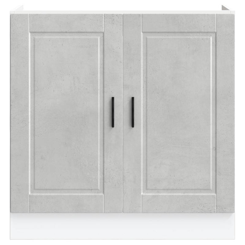 Sink Base Cabinet?"Porto" Concrete Grey 80x46x81.5 cm?Engineered Wood