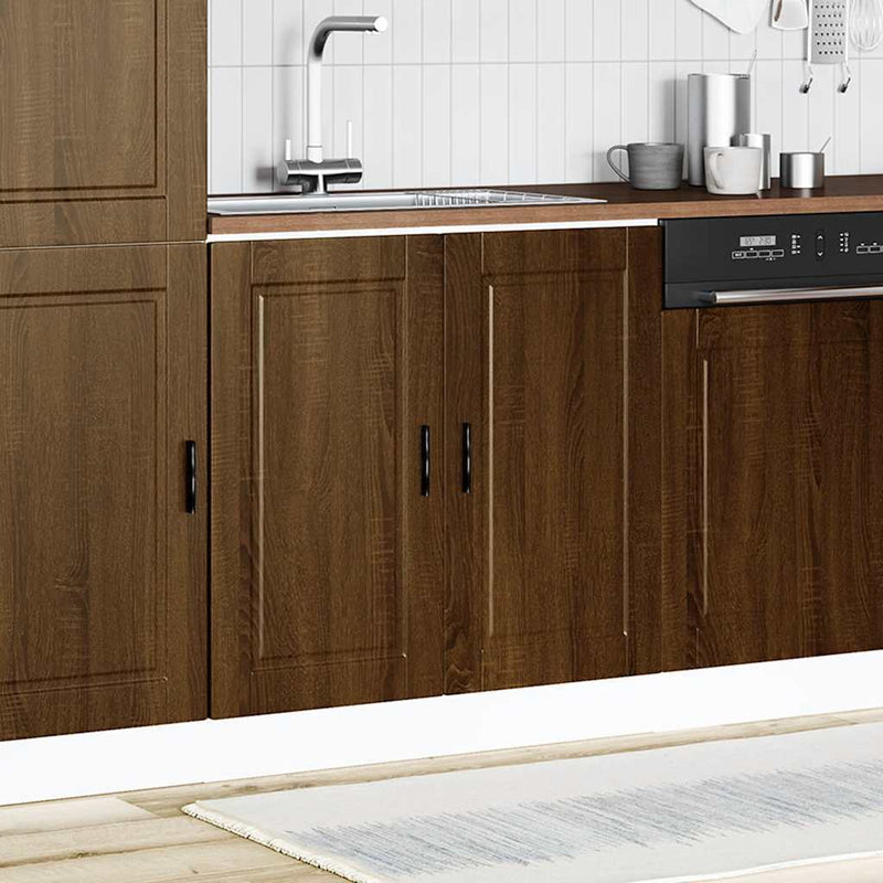 Sink Base Cabinet?"Porto" Brown Oak 80x46x81.5 cm?Engineered Wood