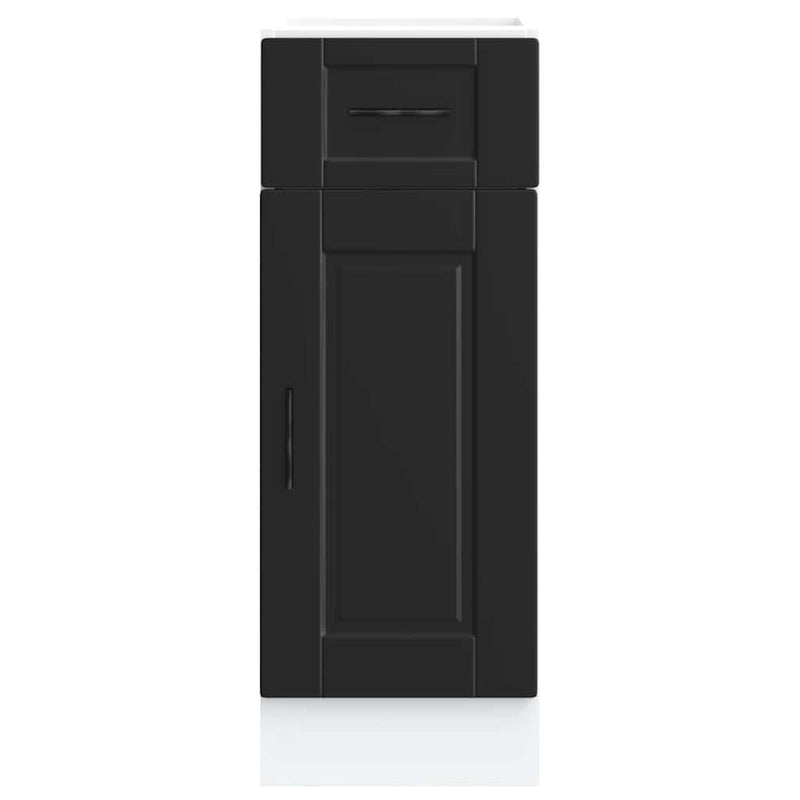 Kitchen Base Cabinet?Porto Black Engineered Wood