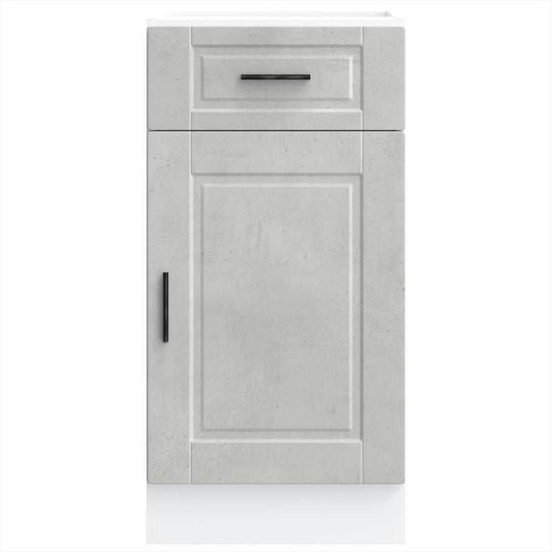 Kitchen Base Cabinet?Porto Concrete Grey Engineered Wood