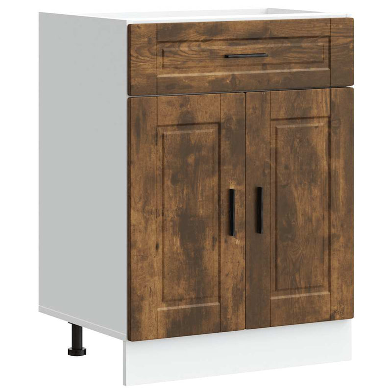 Kitchen Base Cabinet?Porto Smoked Oak Engineered Wood