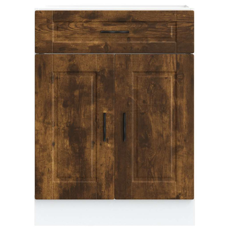 Kitchen Base Cabinet?Porto Smoked Oak Engineered Wood