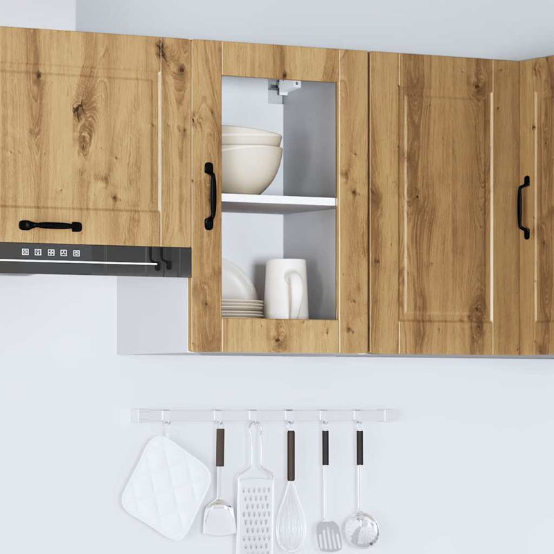 Kitchen Wall Cabinet with Glass Door?Porto Artisan Oak