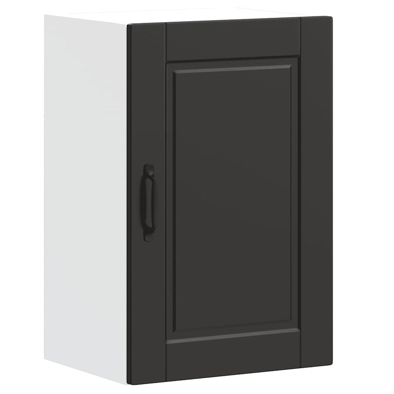 Kitchen Wall Cabinet?Porto Black Engineered Wood