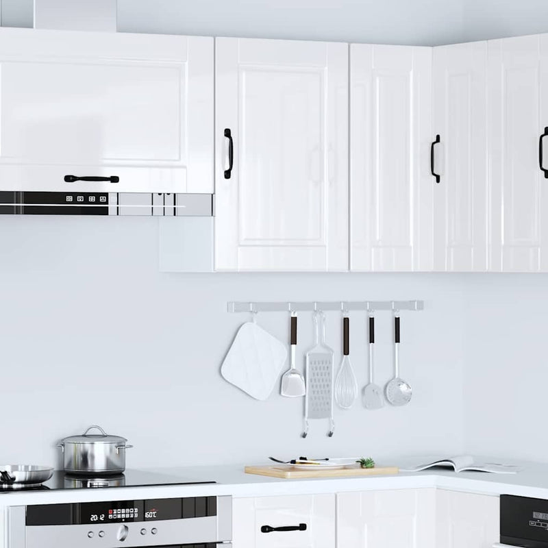 Kitchen Wall Cabinet?Porto High Gloss White Engineered Wood