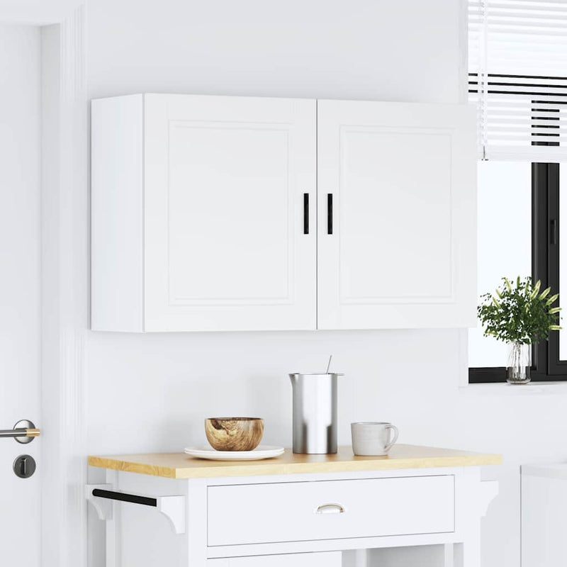 Kitchen Wall Cabinets 2 pcs Porto White Engineered Wood