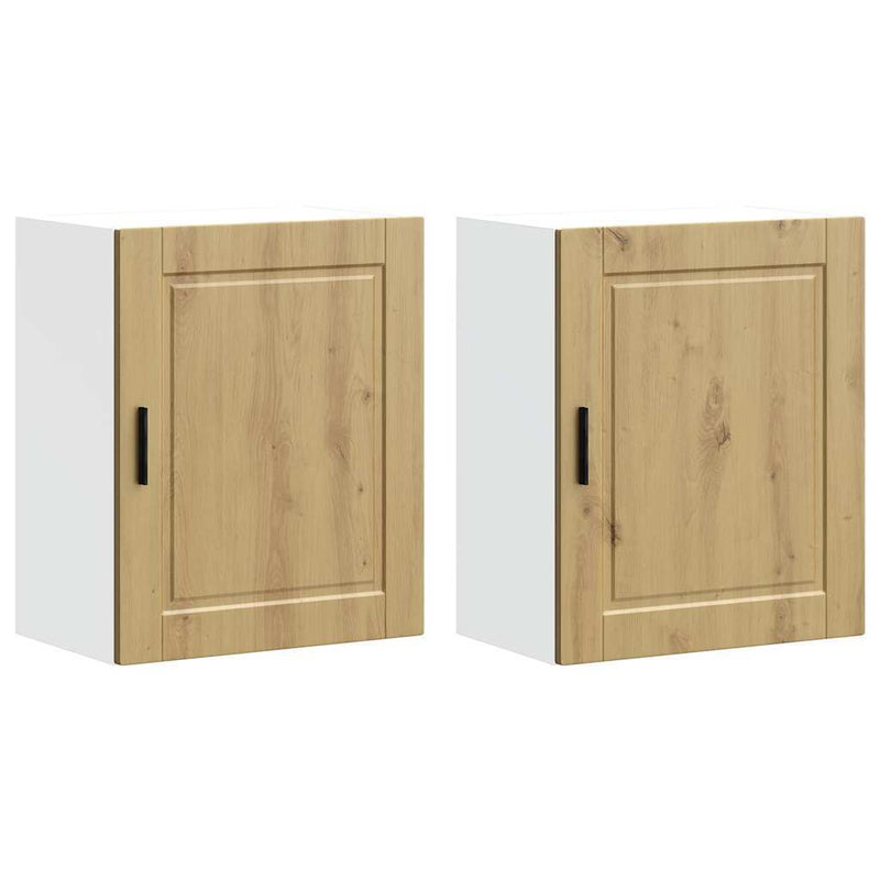 Kitchen Wall Cabinets 2 pcs?Porto Artisan Oak Engineered Wood