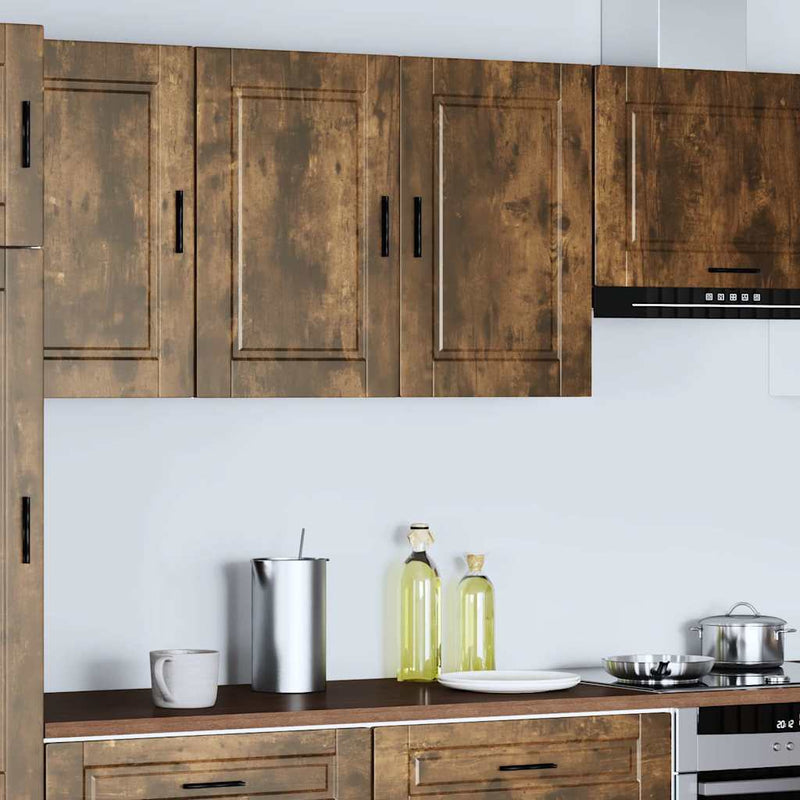 Kitchen Wall Cabinet Porto Smoked Oak Engineered Wood