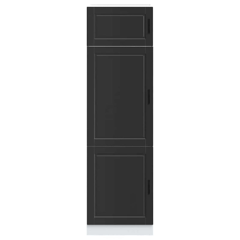 Kitchen Cupboard "Porto" Black Engineered Wood