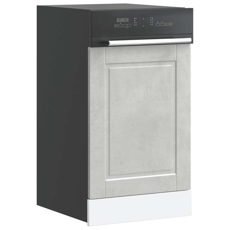 Dishwasher Panel Porto Concrete Grey 45x1,5x67 cm Engineered Wood