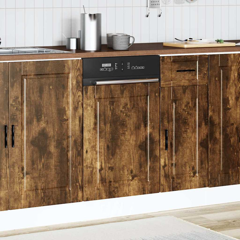 Dishwasher Panel Porto Smoked Oak 45x1,5x67 cm Engineered Wood