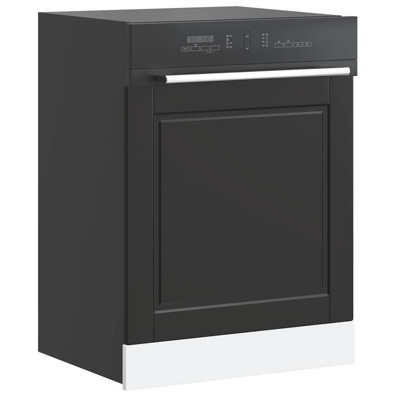 Dishwasher Panel Porto Black 60x1.5x67 cm Engineered Wood