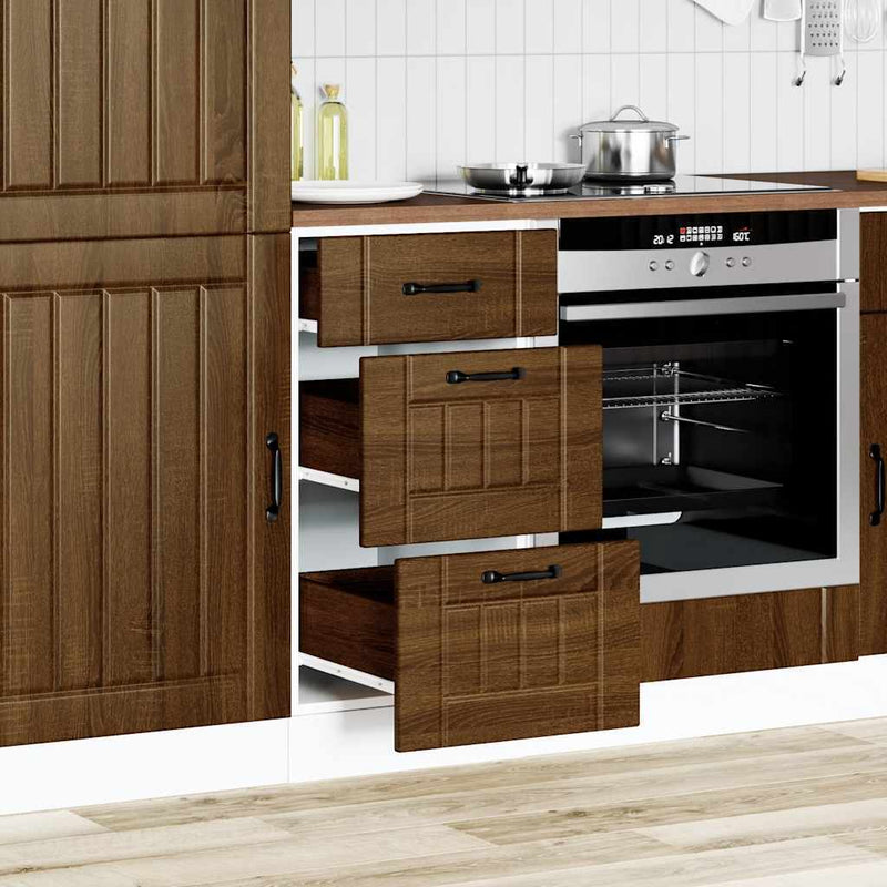 Kitchen Base Cabinet Lucca Brown Oak Engineered Wood