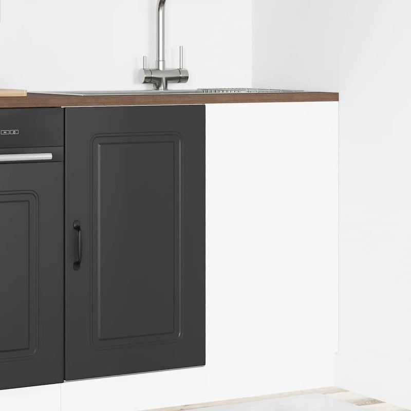 Kitchen Base Cabinet Kalmar Black Engineered Wood