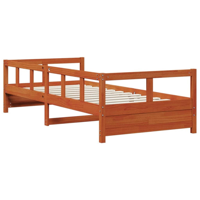 Daybed without Mattress Wax Brown 90x200 cm Solid Wood Pine