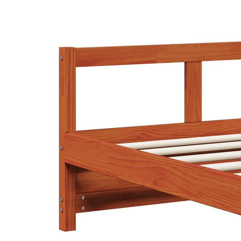 Daybed without Mattress Wax Brown 90x200 cm Solid Wood Pine