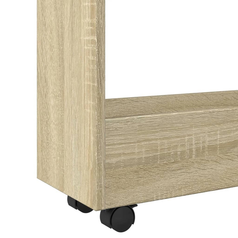 Narrow Storage Trolley 3 Tier Sonoma Oak Engineered Wood