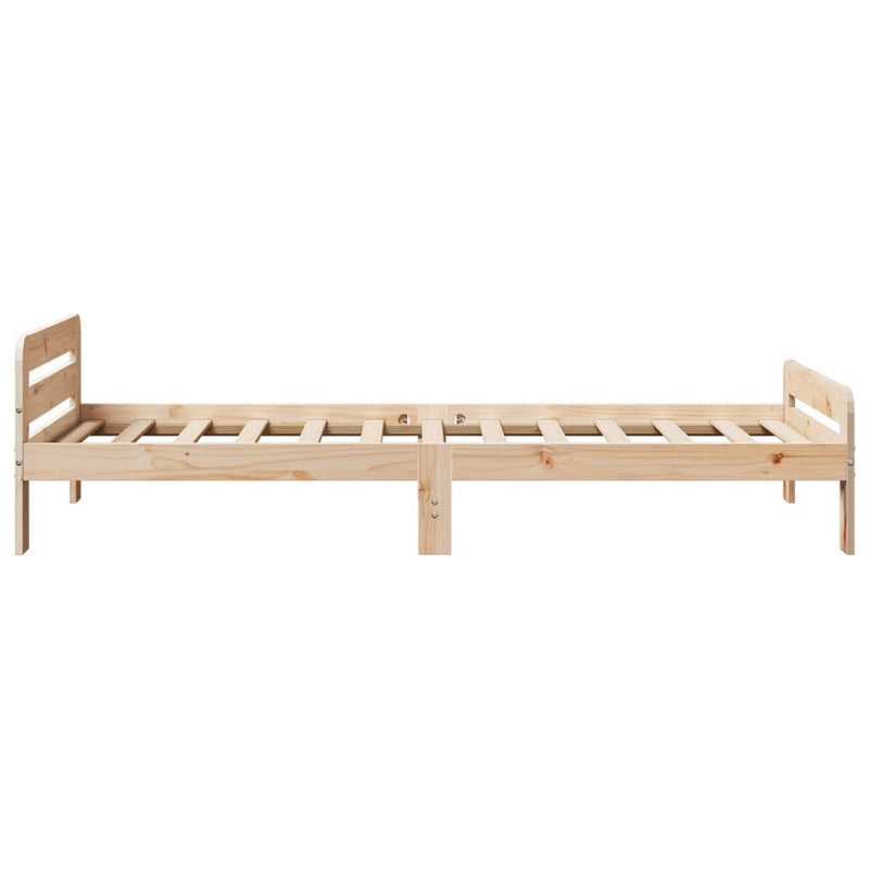 Bed Frame without Mattress 75x190 cm Small Single Solid Wood Pine