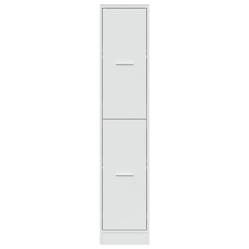 Apothecary Cabinet High Gloss White 30x41x144.5 cm Engineered Wood