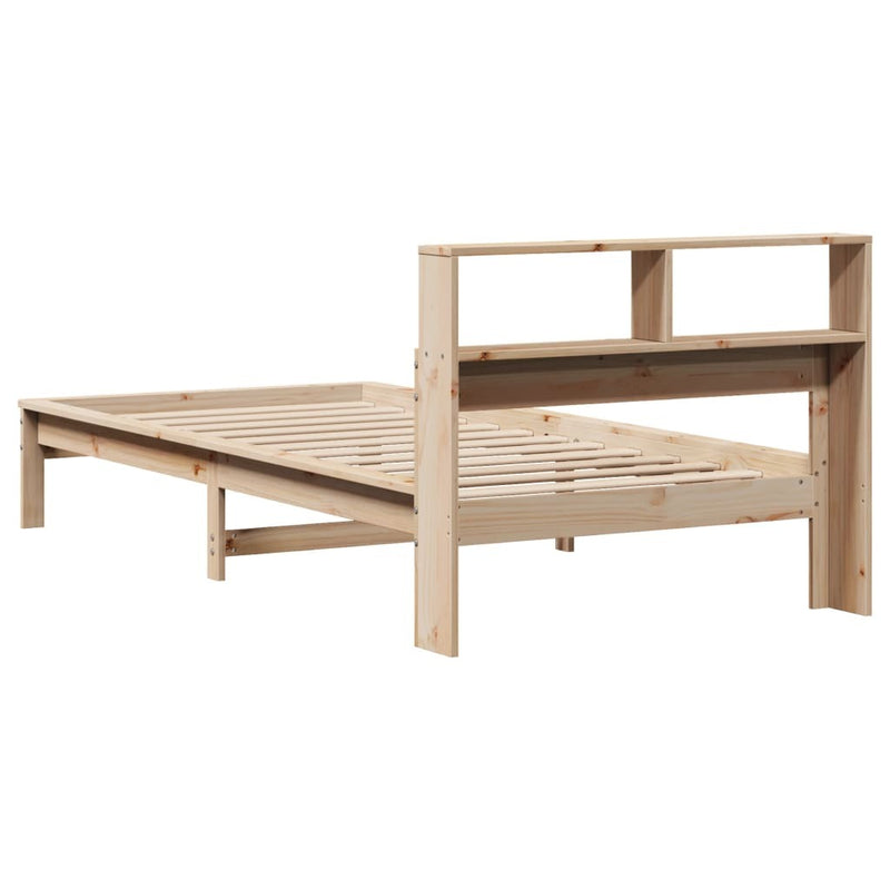 Bookcase Bed without Mattress 90x190 cm Single Solid Wood Pine