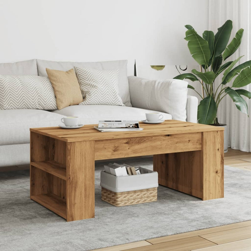 Coffee Table Artisan Oak 102x55x42 cm Engineered Wood