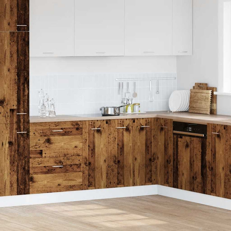 Sink Bottom Cabinet Old Wood 80x46x81.5 cm Engineered Wood