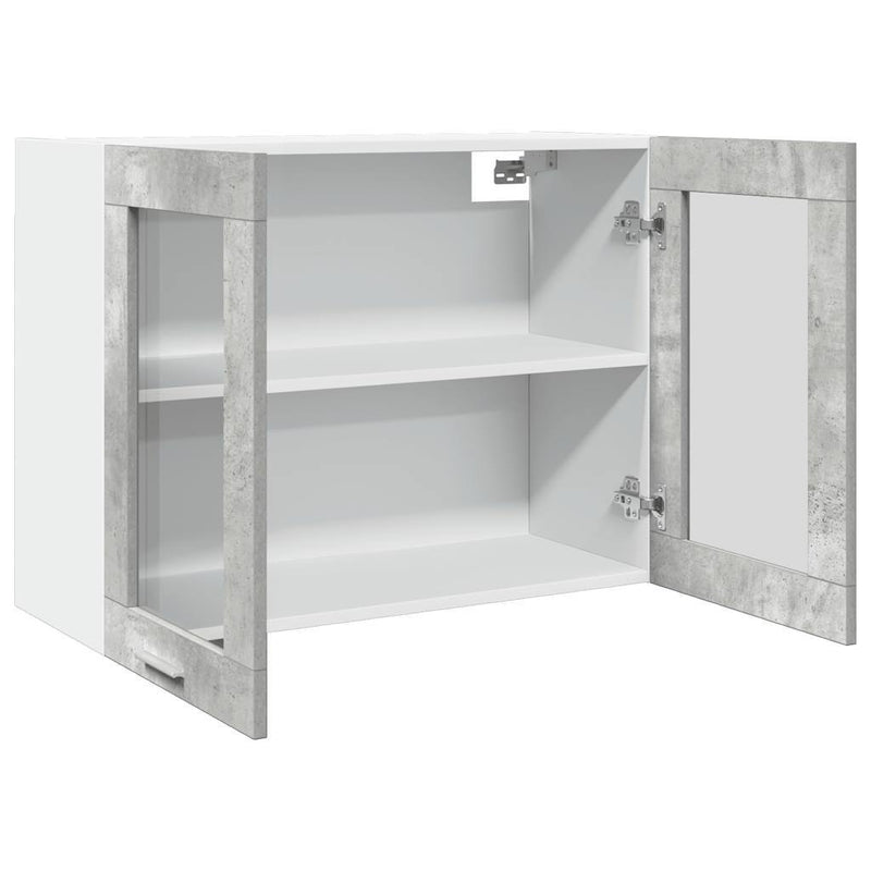 Hanging Glass Cabinet Concrete Grey 80x31x60 cm cm