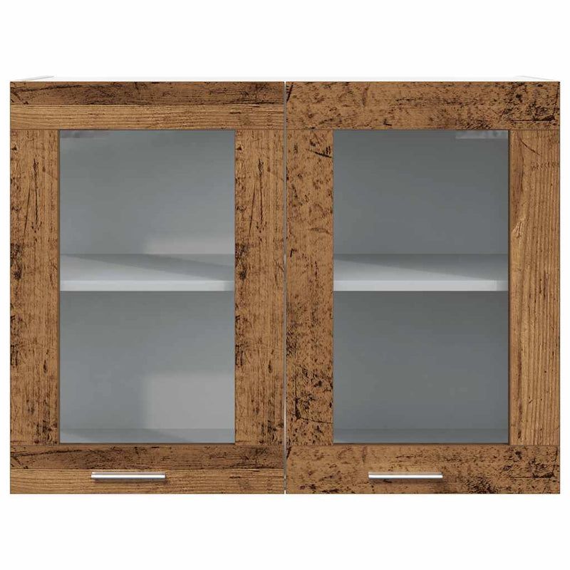 Hanging Glass Cabinet Old Wood 80x31x60 cm Engineered Wood