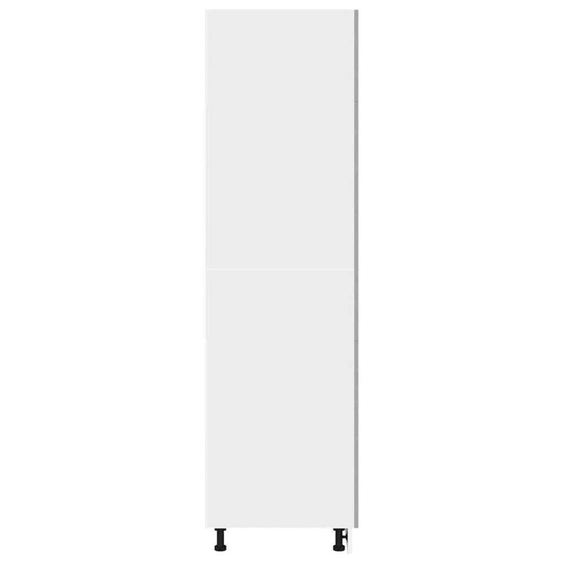 Refrigerator Cabinet Concrete Grey 60x57x207 cm Engineered Wood