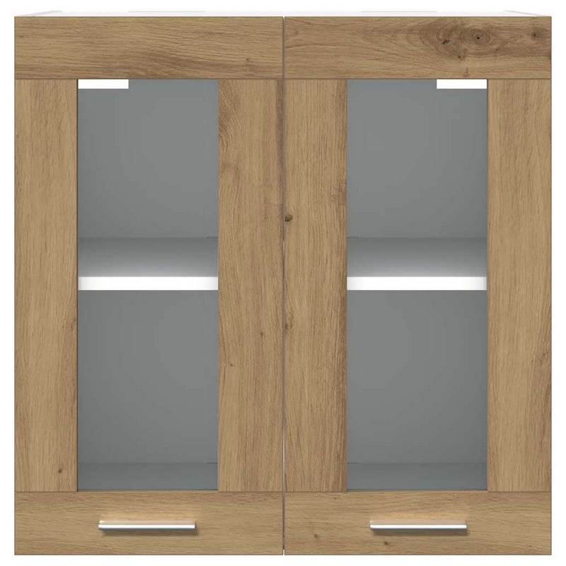 Kitchen Wall Cabinet with Glass Door Artisan Oak 60x31x60 cm