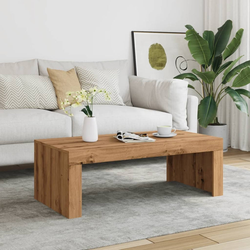 Coffee Table Artisan Oak 102x50x35 cm Engineered Wood