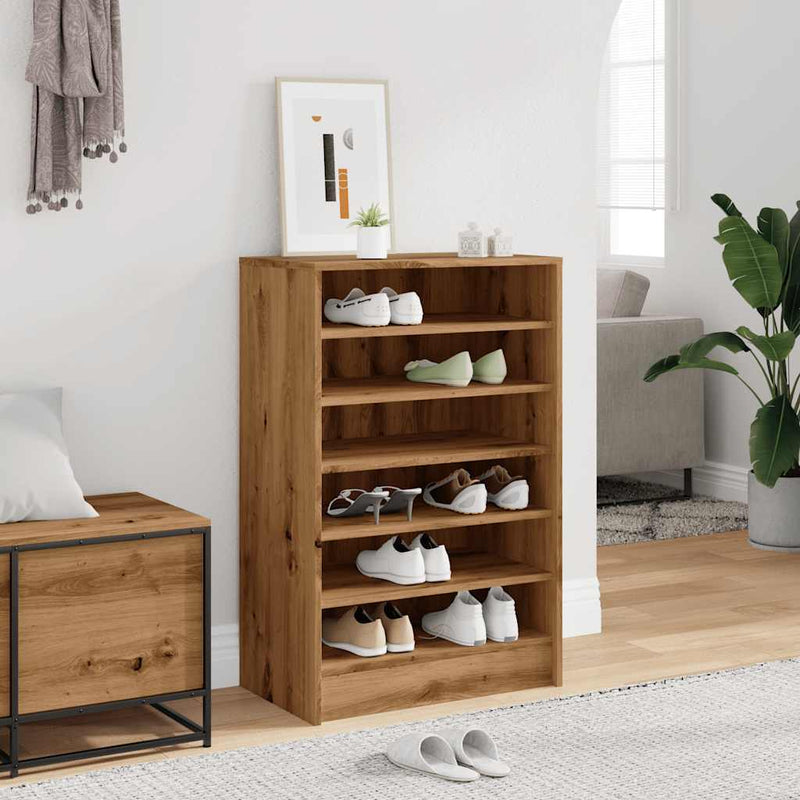 Shoe Cabinet Artisan Oak 60x35x92 cm Engineered Wood