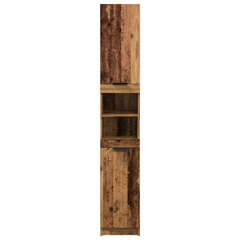 Bathroom Cabinet Old Wood 32x34x188.5 cm Engineered Wood