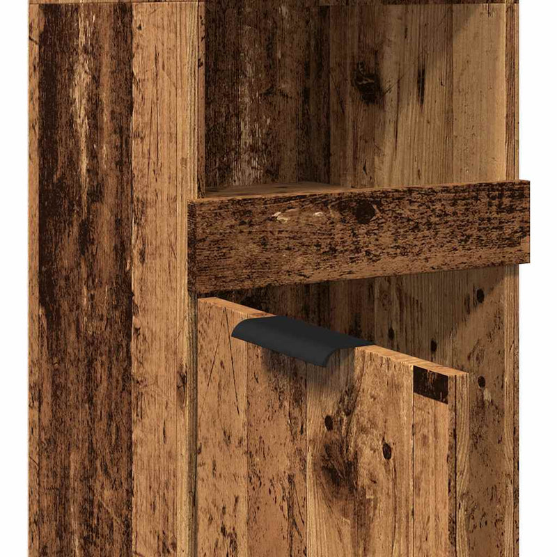 Bathroom Cabinet Old Wood 32x34x188.5 cm Engineered Wood