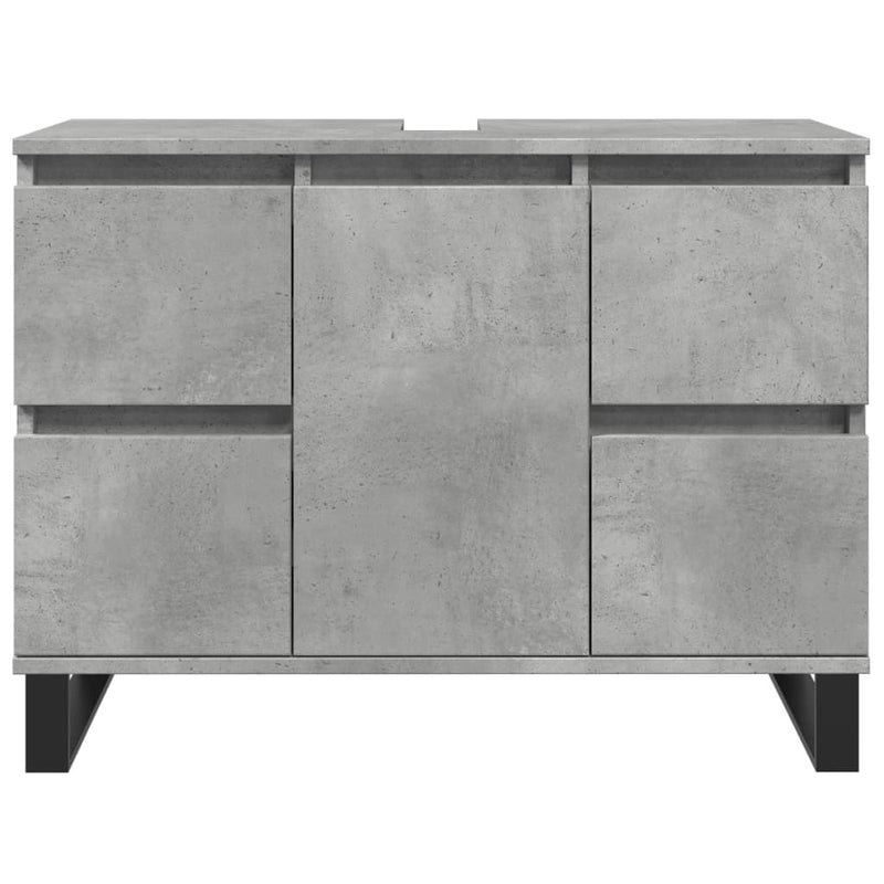 Bathroom Sink Cabinet Concrete Grey 80x33x60 cm Engineered Wood