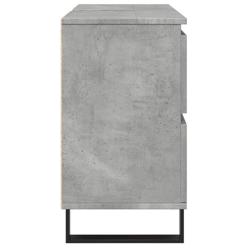 Bathroom Sink Cabinet Concrete Grey 80x33x60 cm Engineered Wood