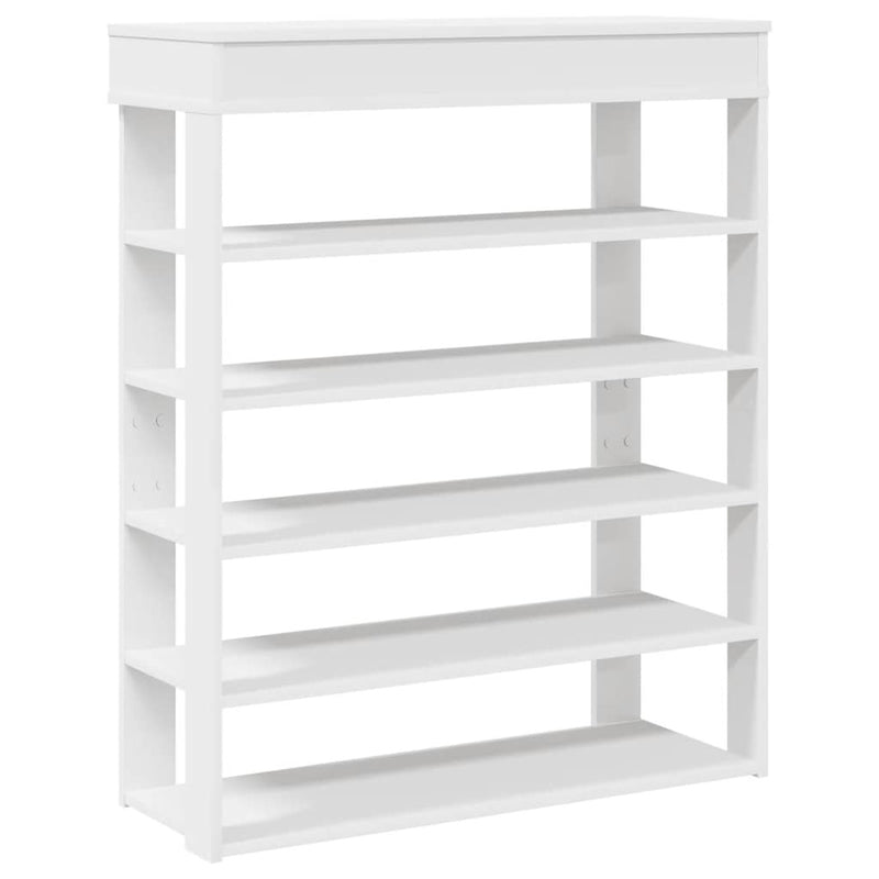 Shoe Rack White 80x30x98 cm Engineered Wood