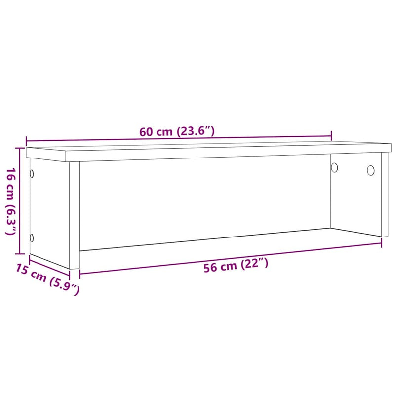 Kitchen Rack Stackable Sonoma Oak 60x15x16 cm Engineered Wood