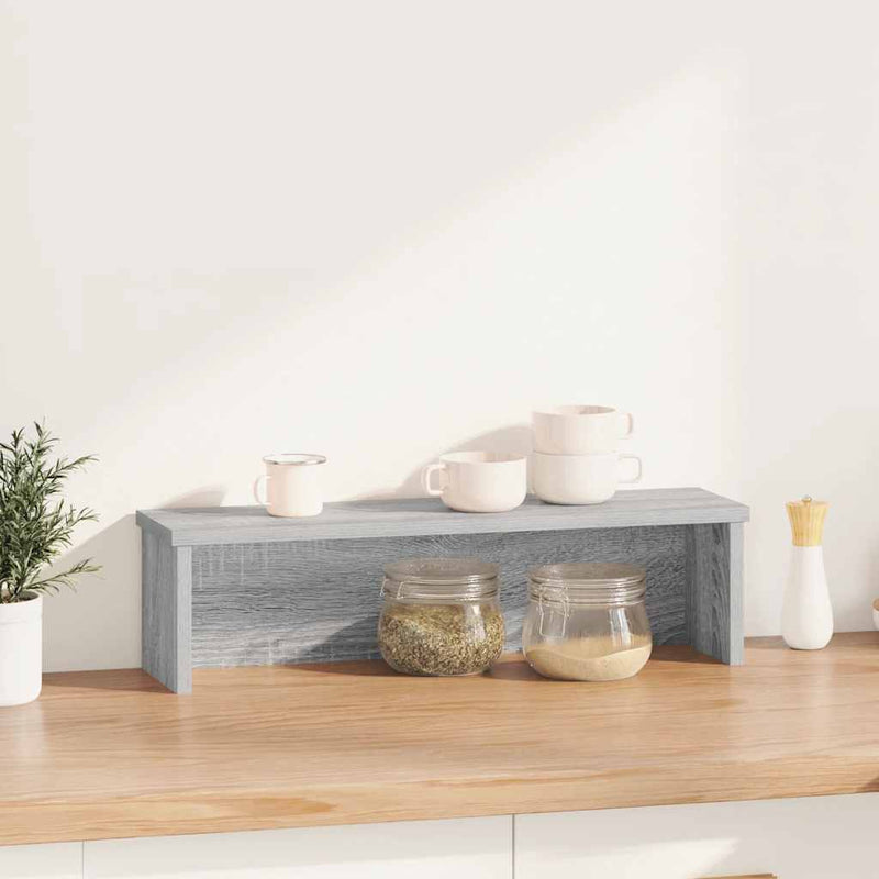 Kitchen Rack Stackable Grey Sonoma 60x15x16 cm Engineered Wood