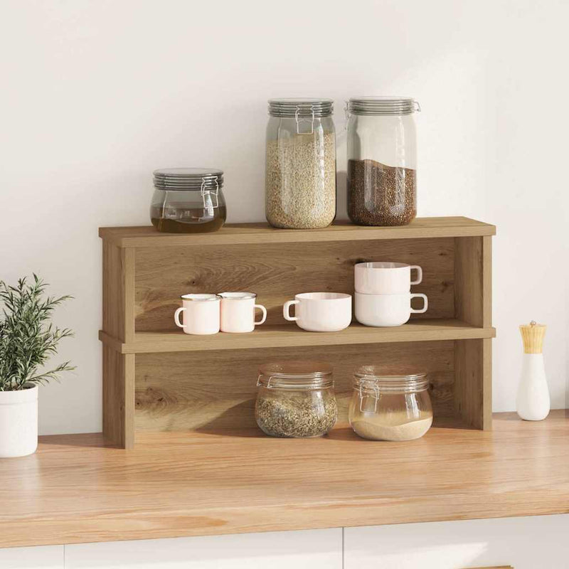 Kitchen Racks Stackable 2 pcs Artisan Oak 60x15x16 cm